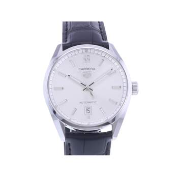 Montre d'occasion TAG HEUER Carrera Calibre 5 homme automatique bracelet cuir d'origine