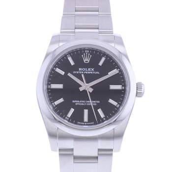 Montre d'occasion ROLEX Oyster Perpetual 34 mm mixte mouvement automatique certifié (cosc) bracelet acier