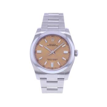 Montre d'occasion ROLEX Oyster Perpetual mixte mouvement automatique certifié (cosc) bracelet acier