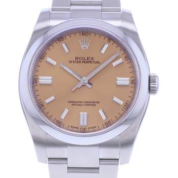 Montre d'occasion ROLEX Oyster Perpetual mixte mouvement automatique certifié (cosc) bracelet acier