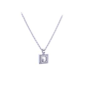 Tweedehands CHOPARD Happy Diamonds Icons-halsketting voor dames, 750/1000 witgoud
