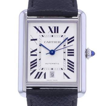 Montre d'occasion CARTIER Tank Must XL homme automatique bracelet cuir d'origine