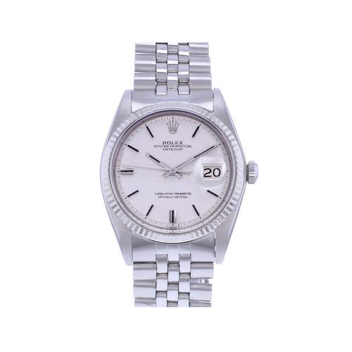 Pre-owned ROLEX DateJust 36 unisex watch with certified automatic movement (COSC) and steel bracelet