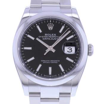 Montre d'occasion ROLEX DateJust 36 homme mouvement automatique certifié (cosc) bracelet acier