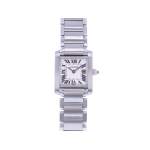 MONTRE CARTIER TANK BRACELET ACIER INOXYDABLE GRIS - vue 1