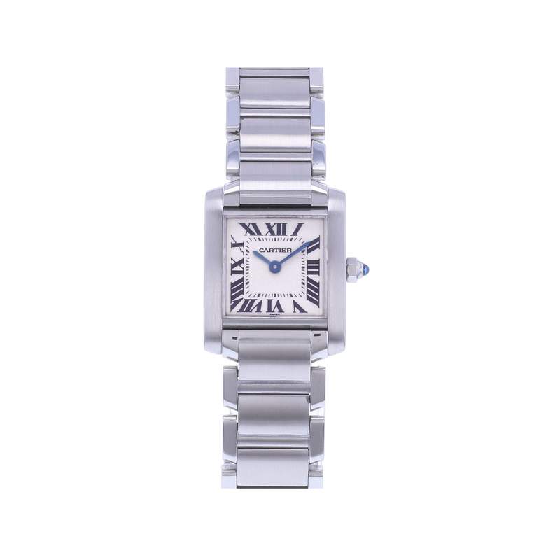 MONTRE CARTIER TANK BRACELET ACIER INOXYDABLE GRIS - vue 1