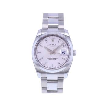 Montre d'occasion ROLEX Oyster Perpetual Date mixte mouvement automatique certifié (cosc) bracelet acier