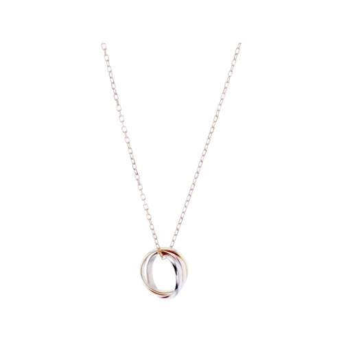 Pre-owned CARTIER Trinity Unisex Necklace in 3-Tone 750/1000 Gold