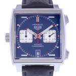 Montre d'occasion TAG HEUER Monaco Calibre 11 Steve McQueen homme automatique bracelet cuir cresus - vue D1