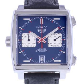 Montre d'occasion TAG HEUER Monaco Calibre 11 Steve McQueen homme automatique bracelet cuir cresus