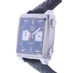 Montre d'occasion TAG HEUER Monaco Calibre 11 Steve McQueen homme automatique bracelet cuir cresus - vue D2