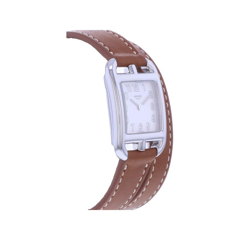 Montre d'occasion HERMES Cape Cod femme quartz bracelet cuir cresus - vue 2