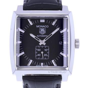 Montre d'occasion TAG HEUER Monaco homme automatique bracelet cuir cresus
