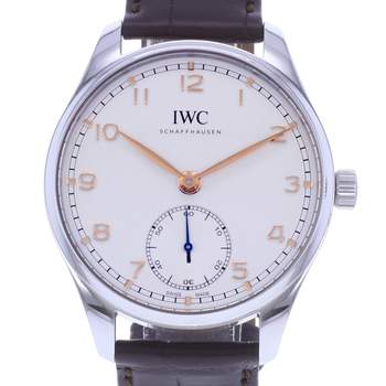 Montre d'occasion IWC Portugaise homme automatique bracelet cuir cresus