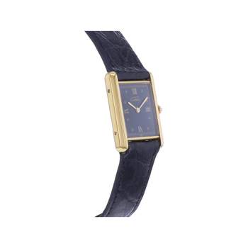 Montre d'occasion CARTIER Tank Must Vermeil mixte quartz bracelet cuir cresus