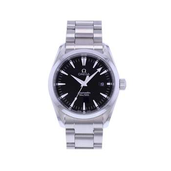 Pre-owned OMEGA Seamaster Aquaterra Unisex Quartz Watch with Steel Bracelet