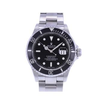 Montre d'occasion ROLEX Submariner Date homme mouvement automatique certifié (cosc) bracelet acier