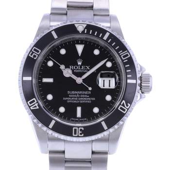 Montre d'occasion ROLEX Submariner Date homme mouvement automatique certifié (cosc) bracelet acier