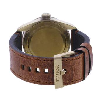 Montre d'occasion TUDOR Black Bay Bronze Edition Bucherer homme mouvement automatique certifié (cosc) bracelet cuir d'origine