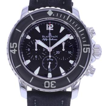 Montre d'occasion BLANCPAIN Fifty Fathoms Chronographe Flyback homme automatique bracelet textile
