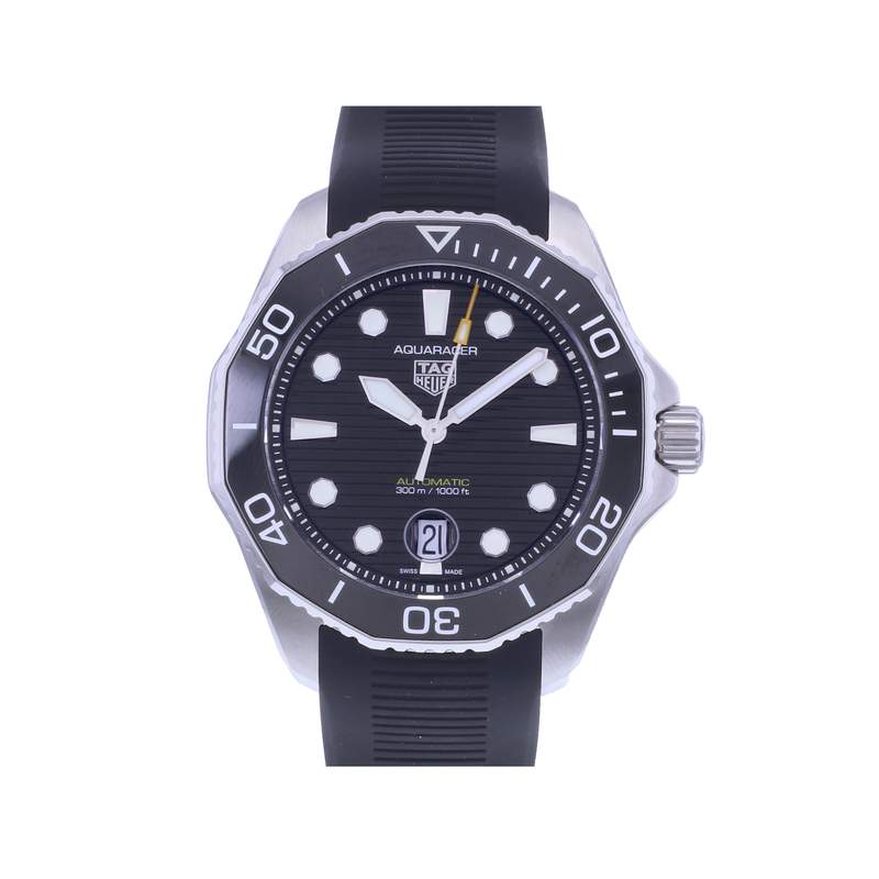 MONTRE TAG HEUER AQUARACER BRACELET CAOUTCHOUC NOIR - vue 1