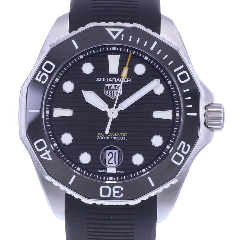 MONTRE TAG HEUER AQUARACER BRACELET CAOUTCHOUC NOIR - vue D1