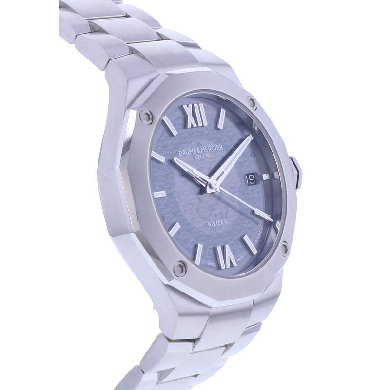 MONTRE BAUME ET MERCIER RIVIERA BRACELET ACIER INOXYDABLE GRIS - vue 2