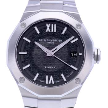 MONTRE BAUME ET MERCIER RIVIERA BRACELET ACIER INOXYDABLE GRIS