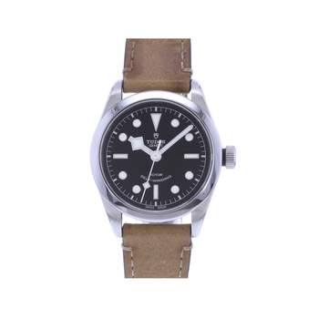 Montre d'occasion TUDOR Black Bay 36 homme automatique bracelet cuir