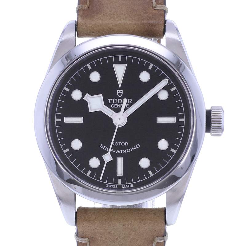Montre d'occasion TUDOR Black Bay 36 homme automatique bracelet cuir - vue D1