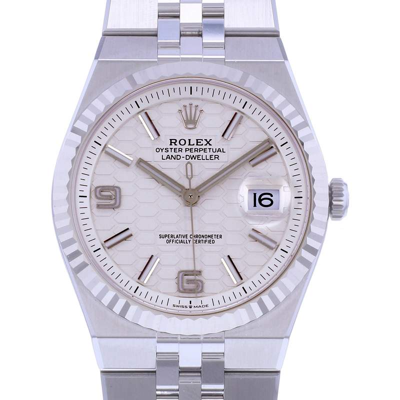 Montre d'occasion ROLEX Land-Dweller 40 homme mouvement automatique certifié (cosc) bracelet acier - vue D1