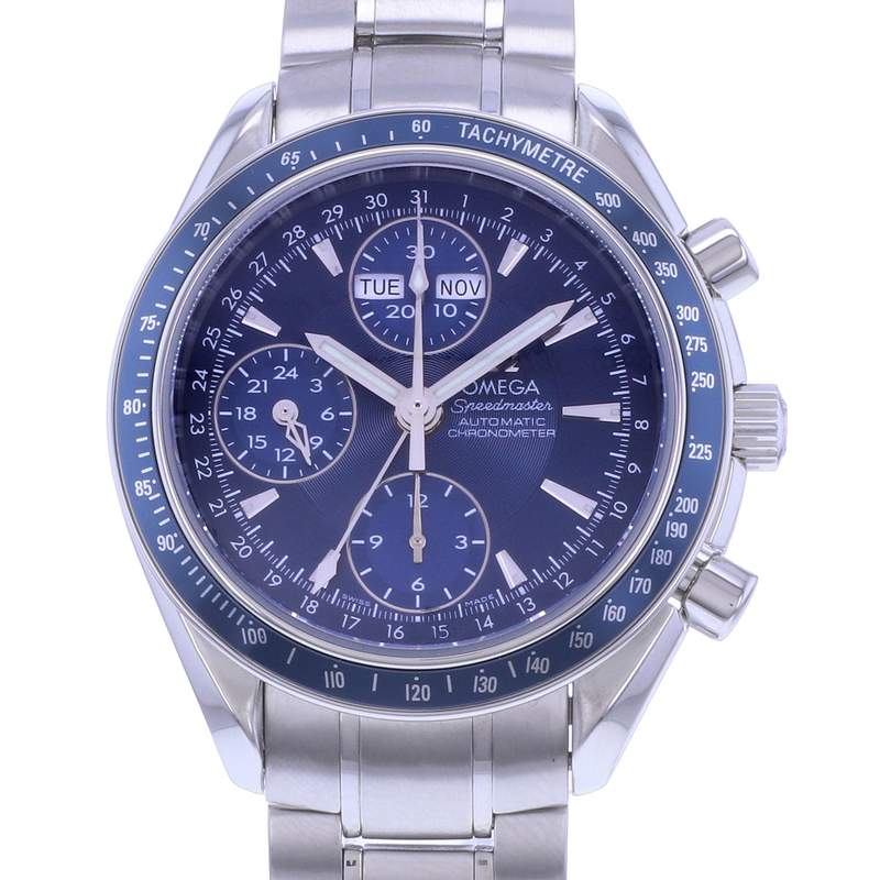 Montre d'occasion OMEGA Speedmaster Day-Date homme automatique bracelet acier - vue D1