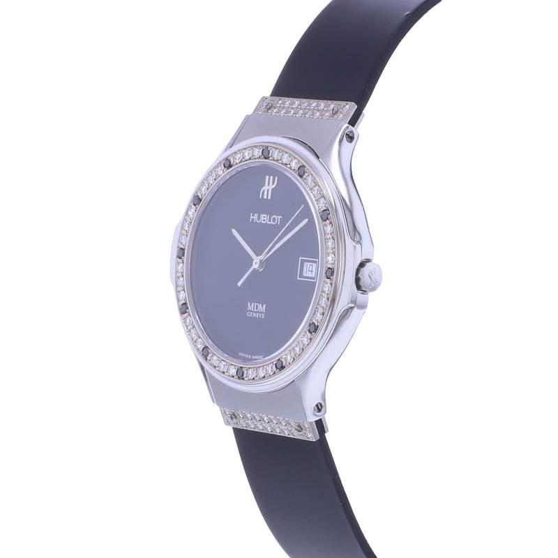 Montre d'occasion HUBLOT Classic MDM mixte quartz bracelet caoutchouc - vue D2