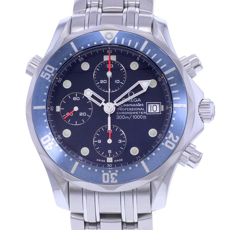 Montre d'occasion OMEGA Seamaster 300 Diver homme mouvement automatique certifié (cosc) bracelet acier - vue D1