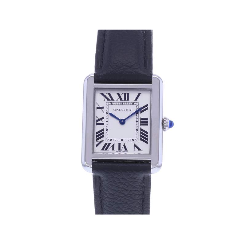 Montre d'occasion CARTIER Tank Solo mixte quartz bracelet cuir d'origine - vue 1