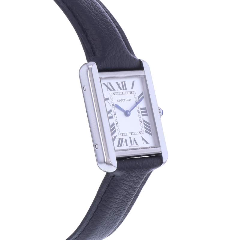 Montre d'occasion CARTIER Tank Solo mixte quartz bracelet cuir d'origine - vue 2