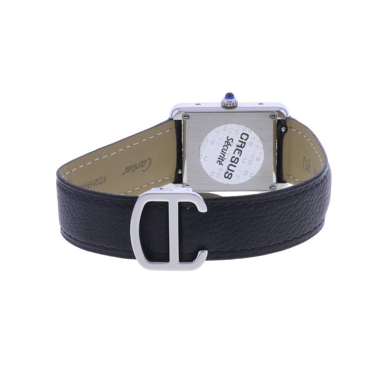 Montre d'occasion CARTIER Tank Solo mixte quartz bracelet cuir d'origine - vue 3