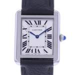 Montre d'occasion CARTIER Tank Solo mixte quartz bracelet cuir d'origine - vue D1