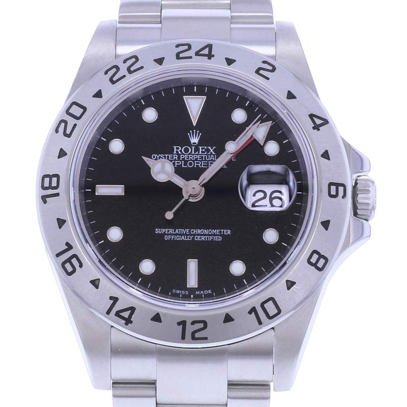 Montre d'occasion ROLEX Explorer II homme mouvement automatique certifié (cosc) bracelet acier - vue D1