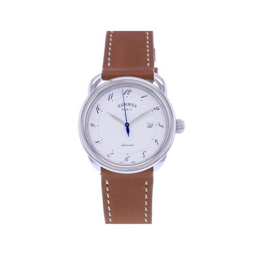 Montre d'occasion HERMES Arceau femme automatique bracelet cuir cresus