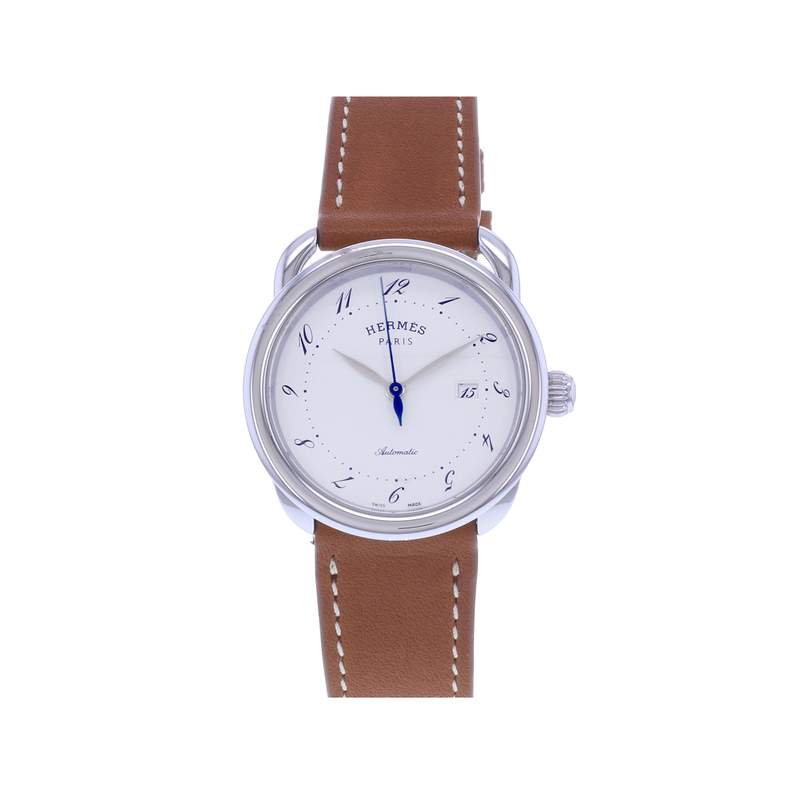 Montre d'occasion HERMES Arceau femme automatique bracelet cuir cresus - vue 1