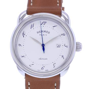Montre d'occasion HERMES Arceau femme automatique bracelet cuir cresus
