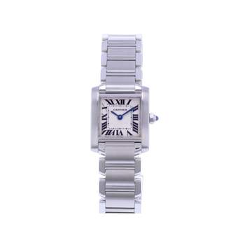 Montre d'occasion CARTIER Tank Française femme quartz bracelet acier