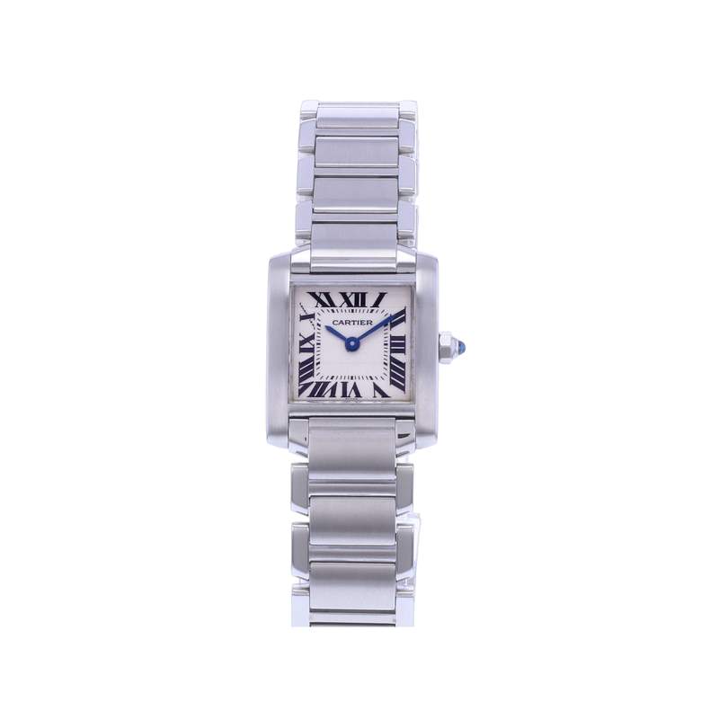 Montre d'occasion CARTIER Tank Française femme quartz bracelet acier - vue 1