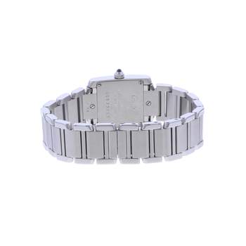 Montre d'occasion CARTIER Tank Française femme quartz bracelet acier