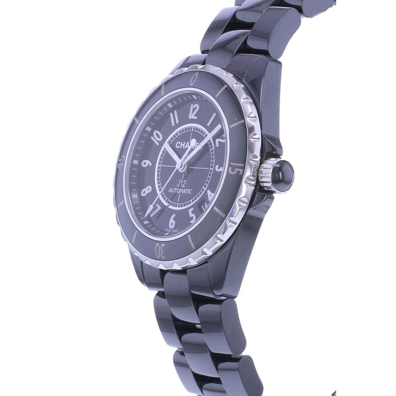 Montre d'occasion CHANEL J12 38 mm femme automatique bracelet céramique - vue D2