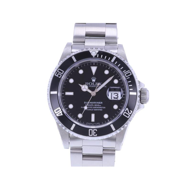 Montre d'occasion ROLEX Submariner Date homme mouvement automatique certifié (cosc) bracelet acier - vue 1
