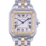 Montre d'occasion CARTIER Panthère Medium femme quartz bracelet or jaune 750/000 et acier - vue D1