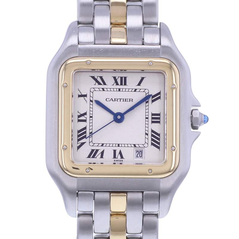 Montre d'occasion CARTIER Panthère Medium femme quartz bracelet or jaune 750/000 et acier - vue D1
