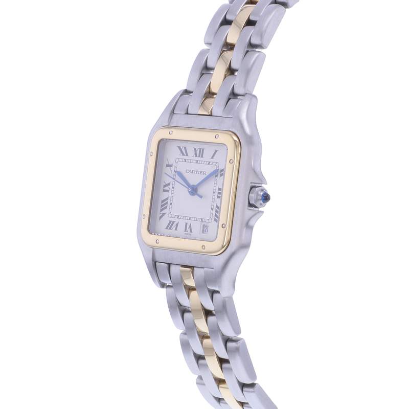 Montre d'occasion CARTIER Panthère Medium femme quartz bracelet or jaune 750/000 et acier - vue D2